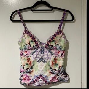 Nanette Lepore Swimmer Bikini Top Size Small NWOT